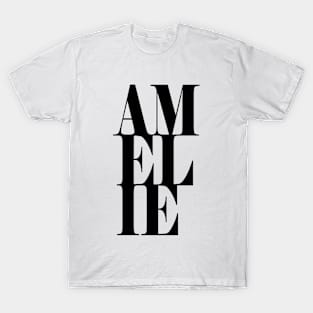 Amelie Girls Name Bold Font T-Shirt